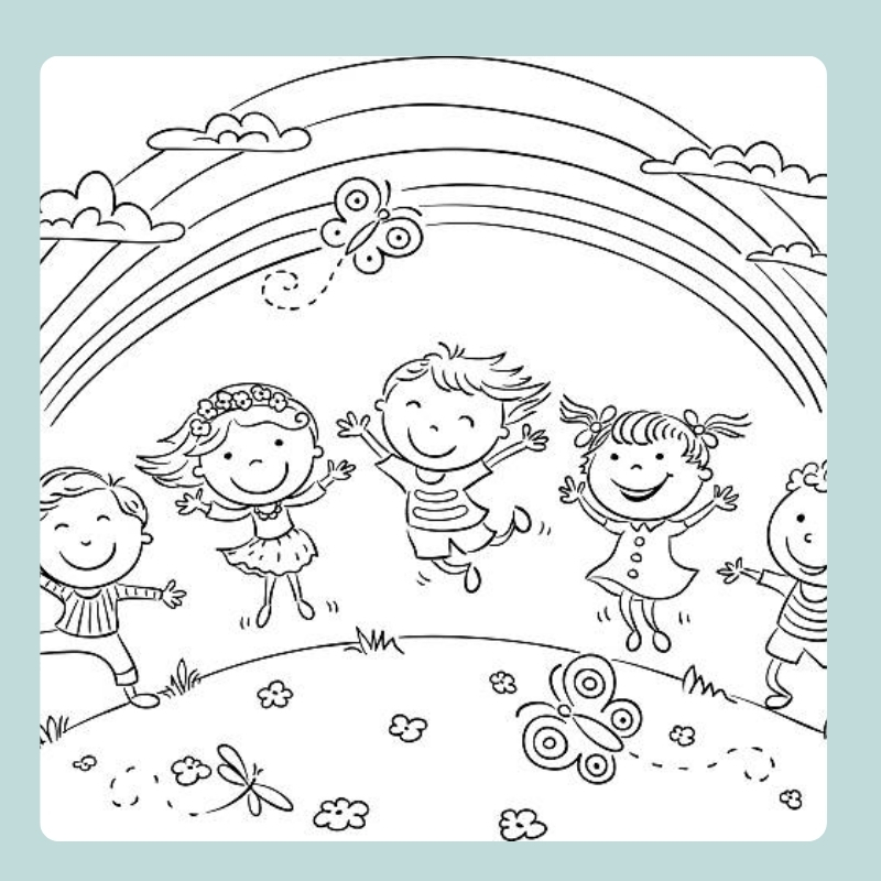 tô màu cầu vồng 9