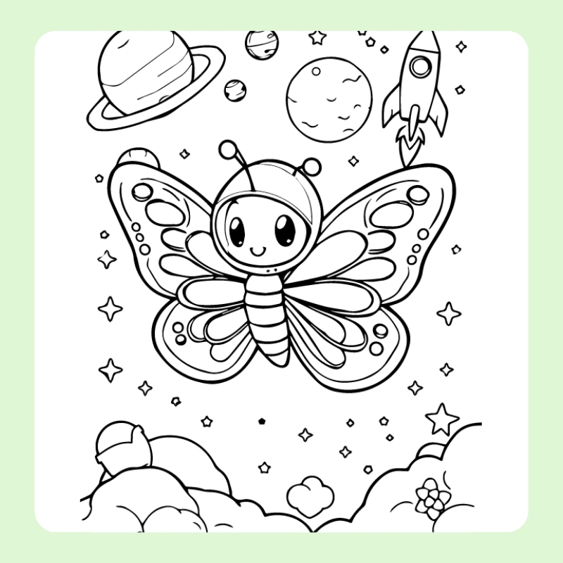 tô màu con bướm 14