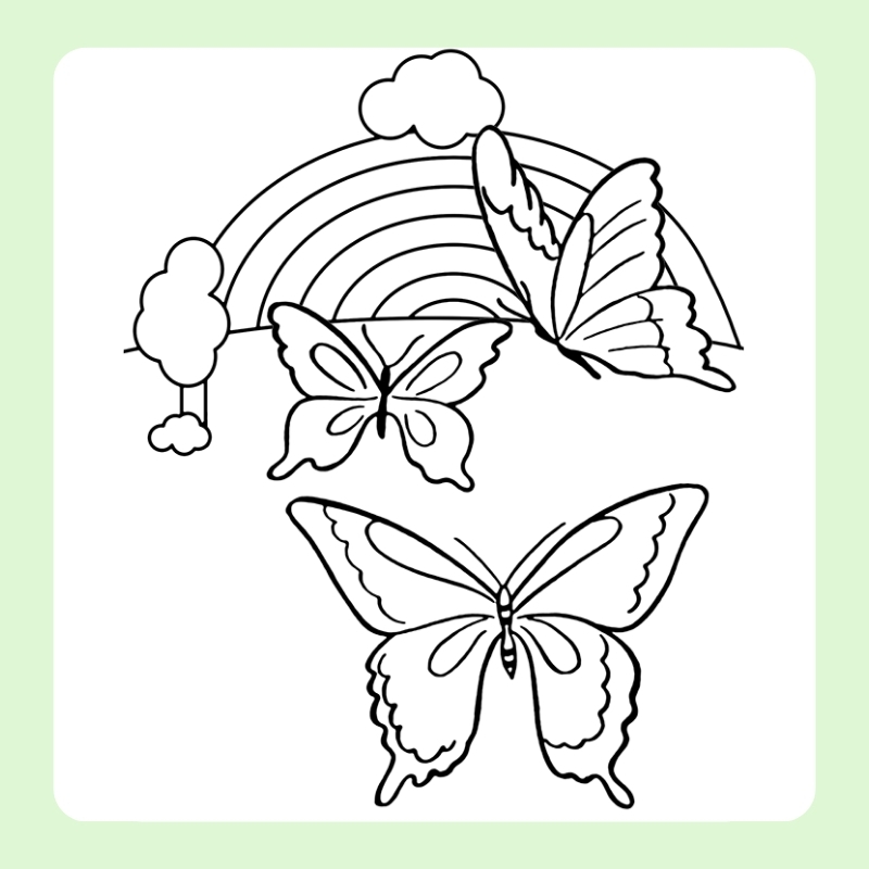tô màu con bướm 15