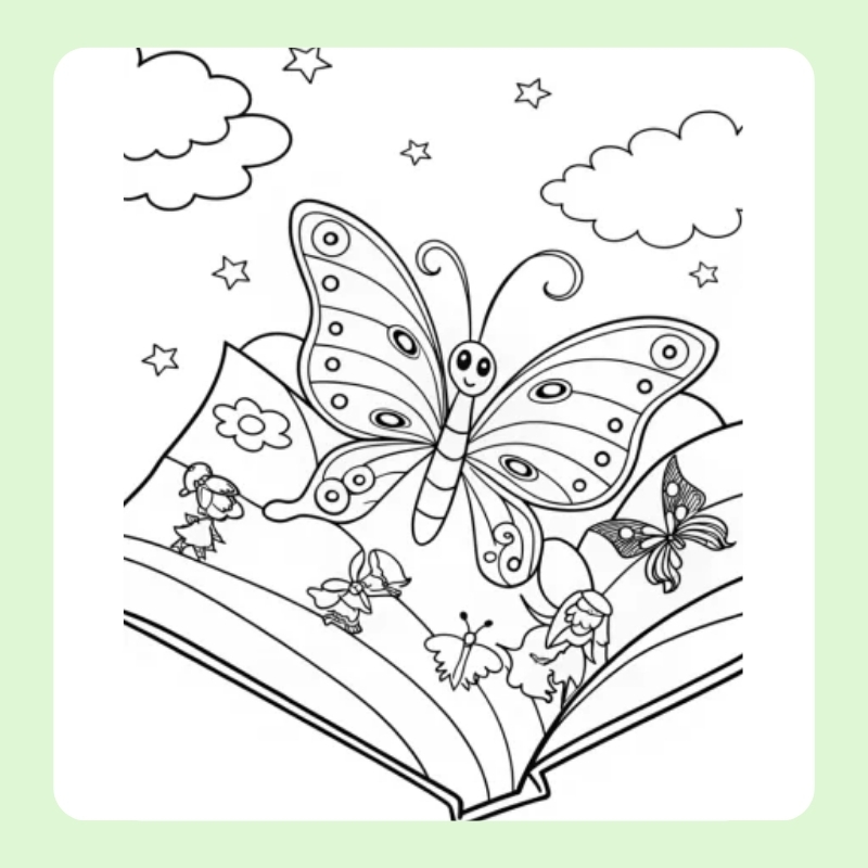 tô màu con bướm 17