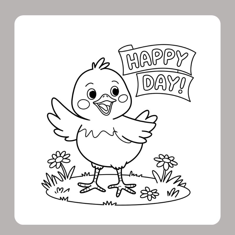 tô màu con gà con​