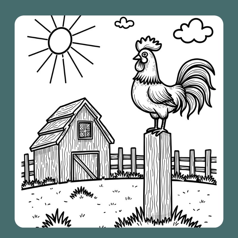 tô màu con gà trống (15)