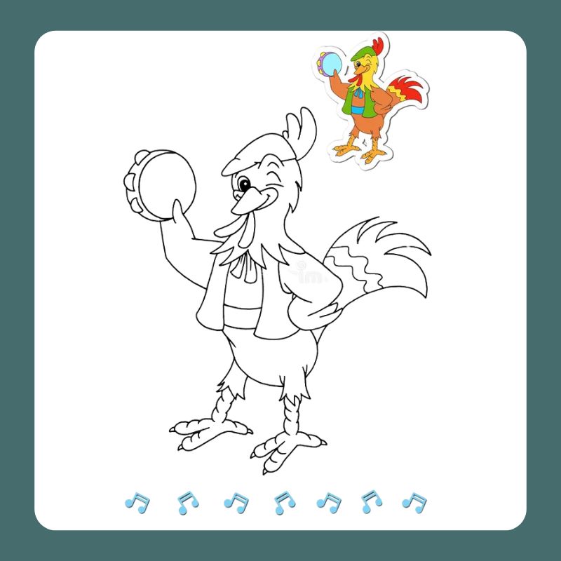 tô màu con gà trống (26)