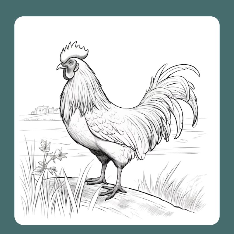 tô màu con gà trống (3)