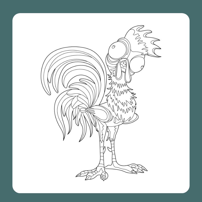 tô màu con gà trống (4)