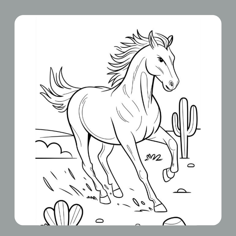 tô màu con ngựa 1