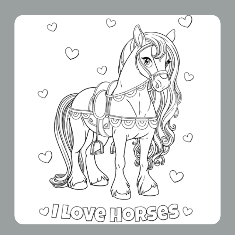 tô màu con ngựa 15