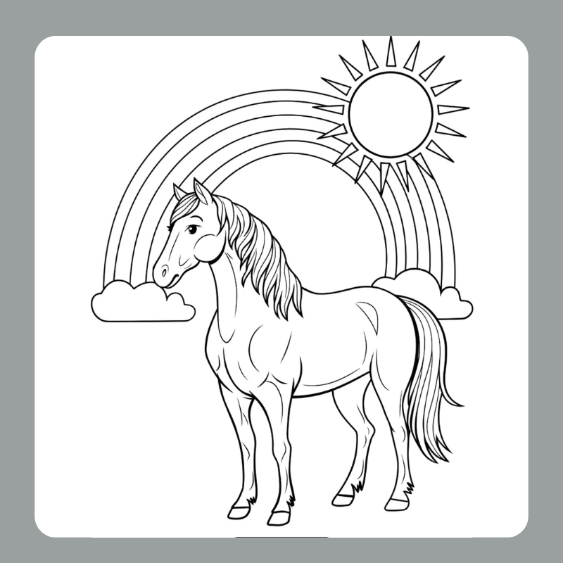 tô màu con ngựa 19