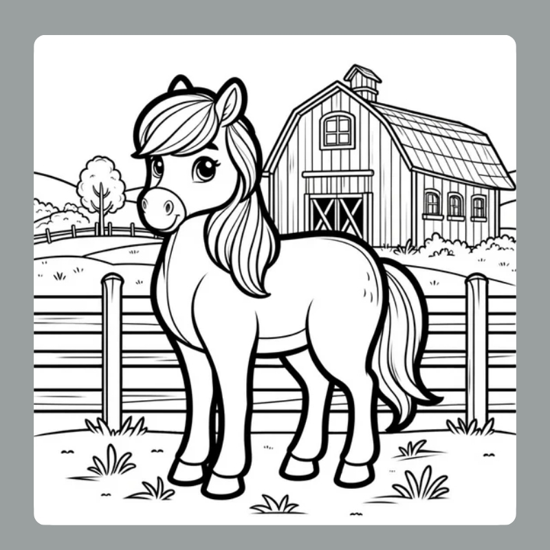 tô màu con ngựa 2