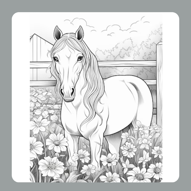 tô màu con ngựa 4