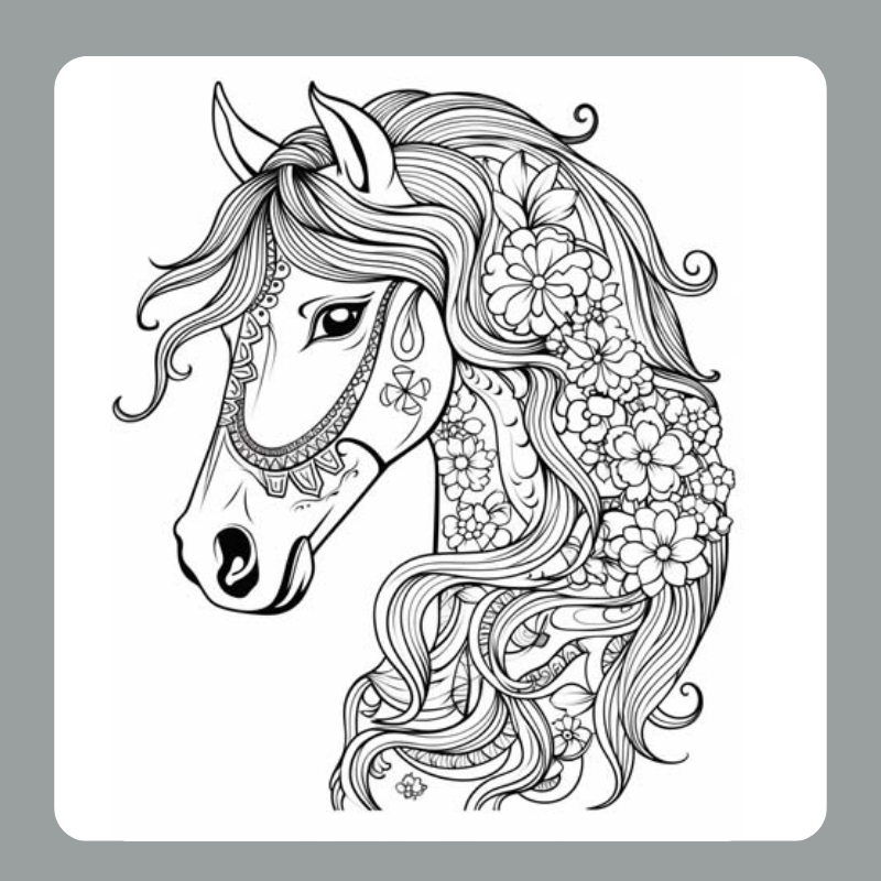 tô màu con ngựa 7