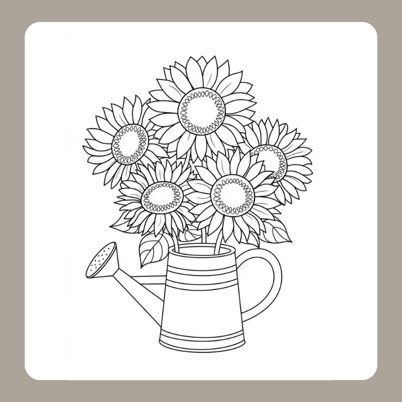 tô màu hoa hướng dương 18
