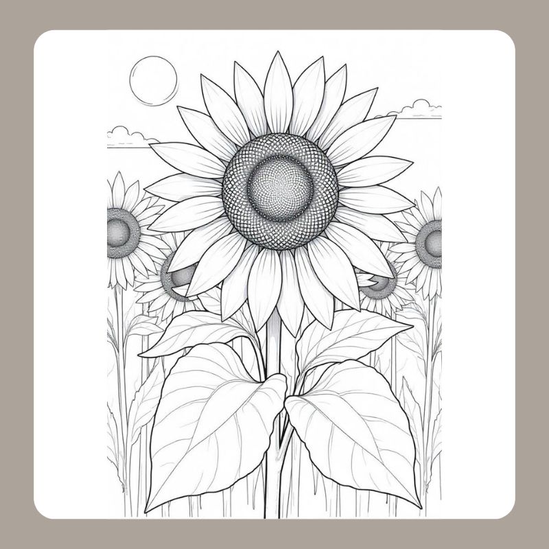 tô màu hoa hướng dương 19