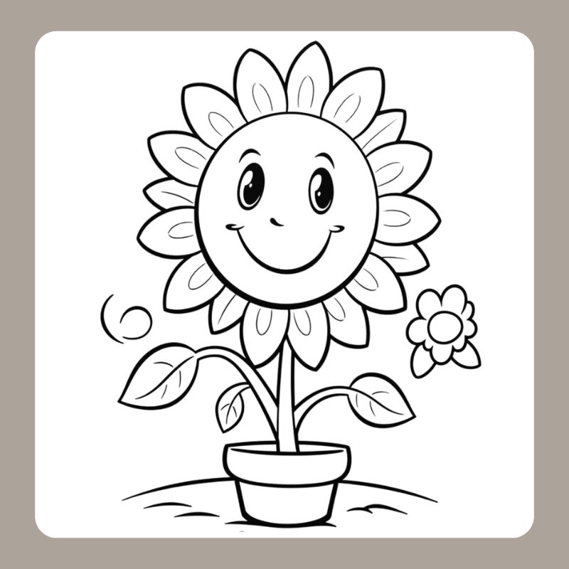 tô màu hoa hướng dương 26