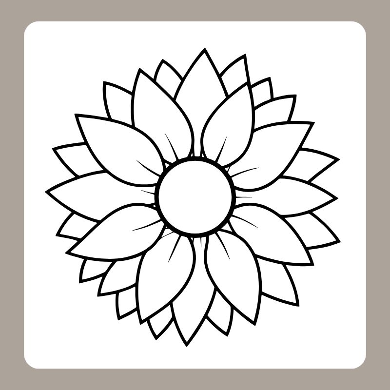 tô màu hoa hướng dương 3