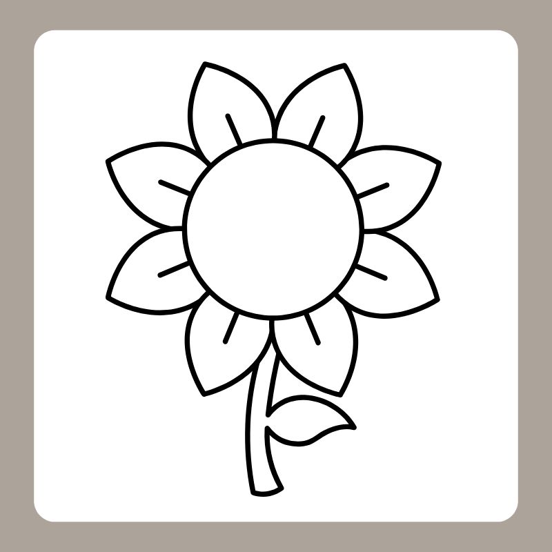 tô màu hoa hướng dương 4