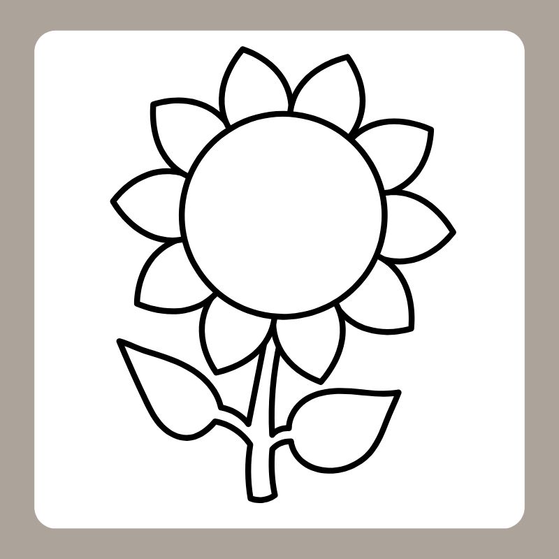 tô màu hoa hướng dương 6