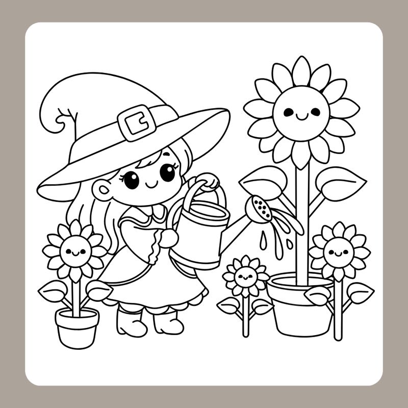 tô màu hoa hướng dương 8