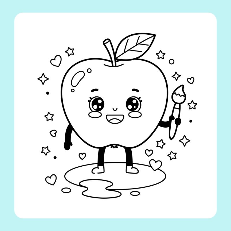 tô màu quả táo (24)