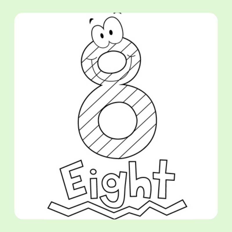 tô màu số 8 9