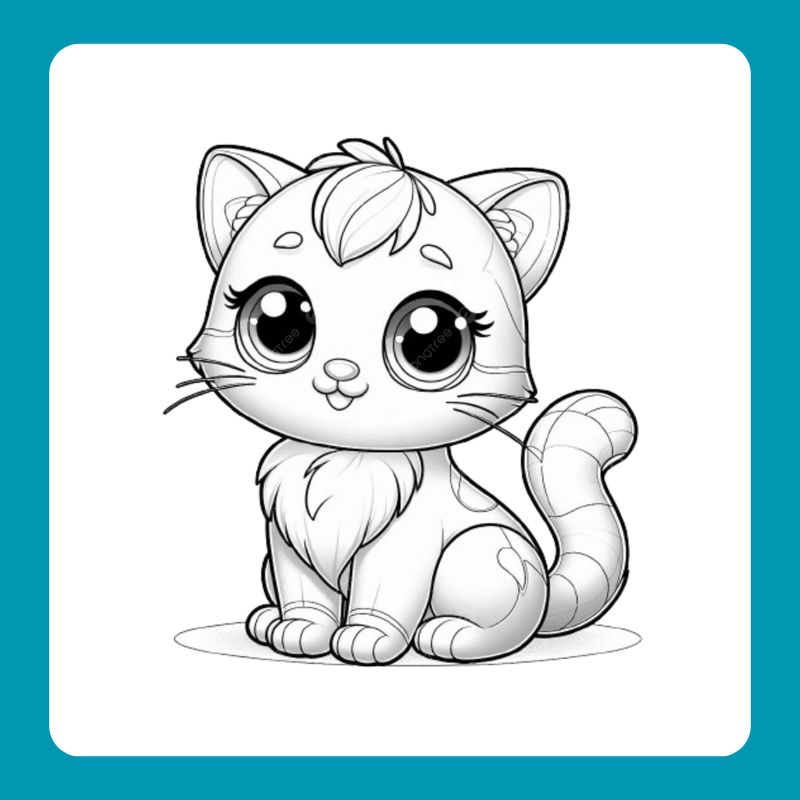 tranh con mèo tô màu