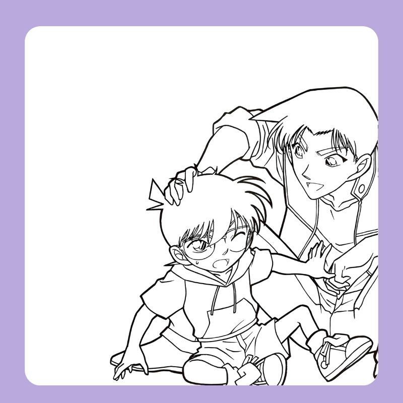 tranh tô màu anime conan