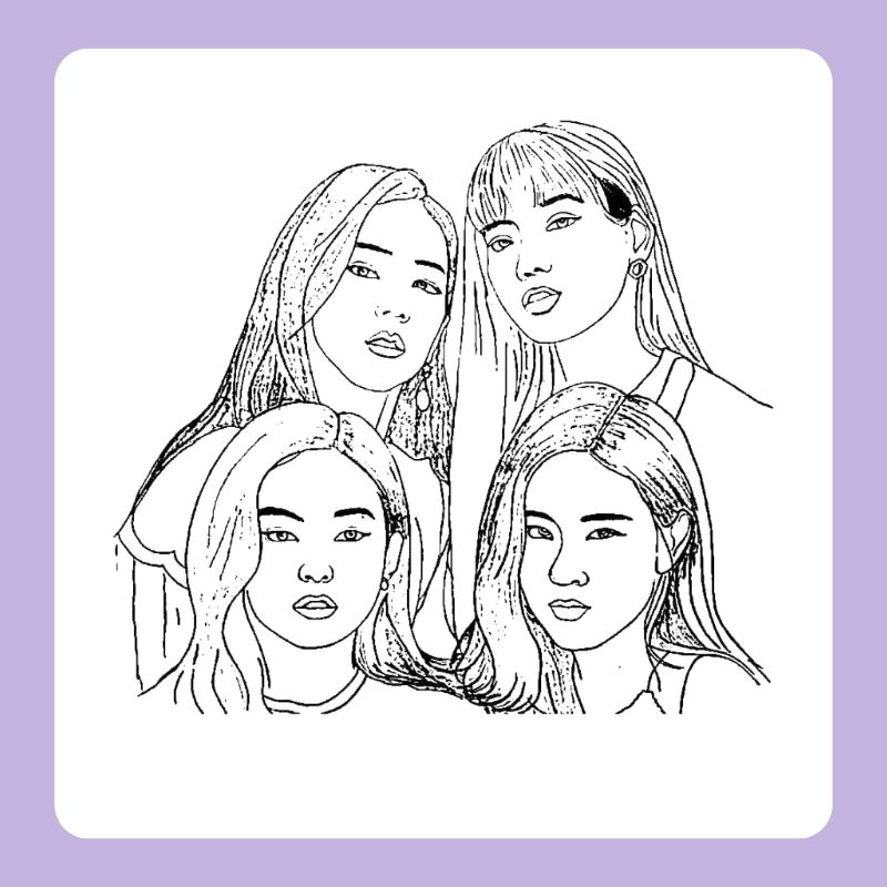 tranh tô màu blackpink chibi (1)