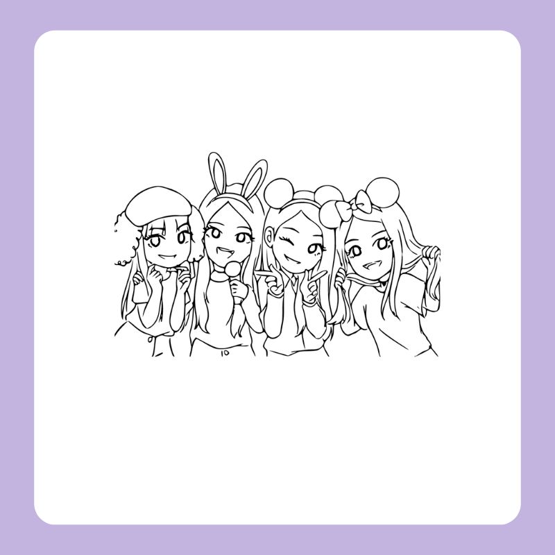 tranh tô màu blackpink chibi (5)