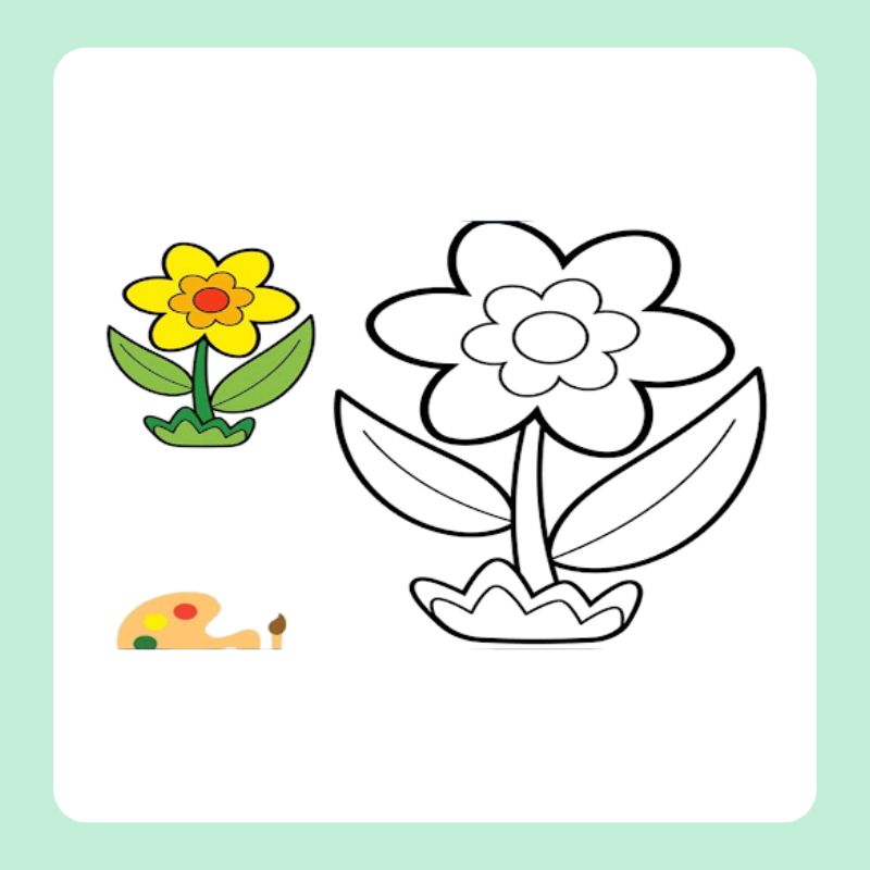 tranh tô màu bông hoa 6 cánh (19)