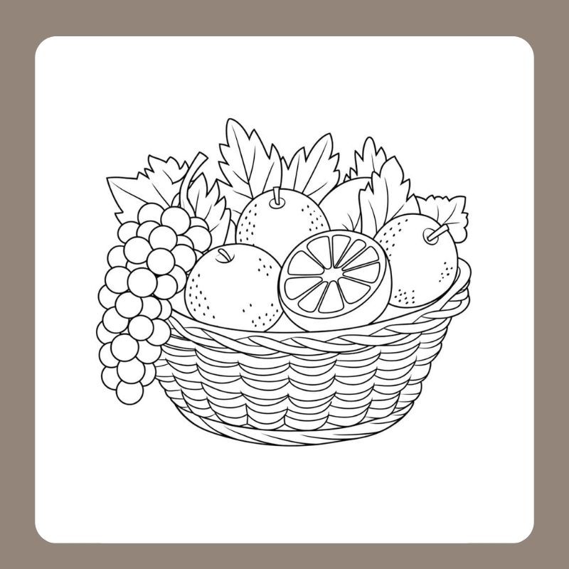 tranh tô màu các loại quả 10