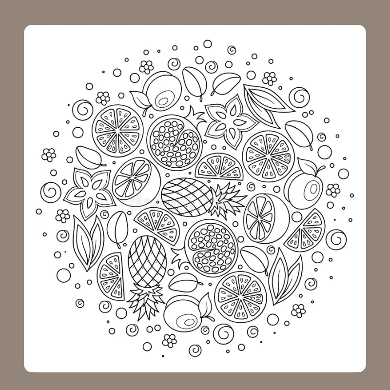 tranh tô màu các loại quả 13