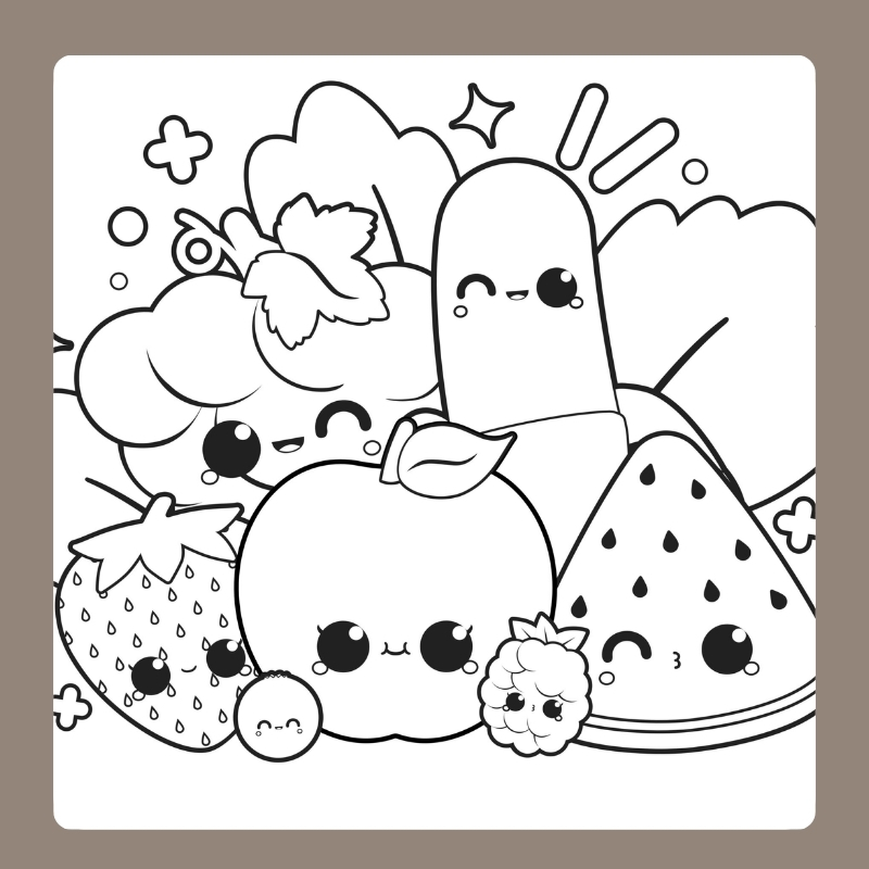 tranh tô màu các loại quả 14