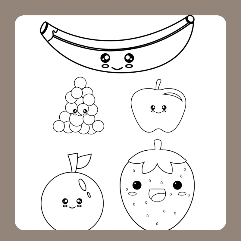 tranh tô màu các loại quả 16