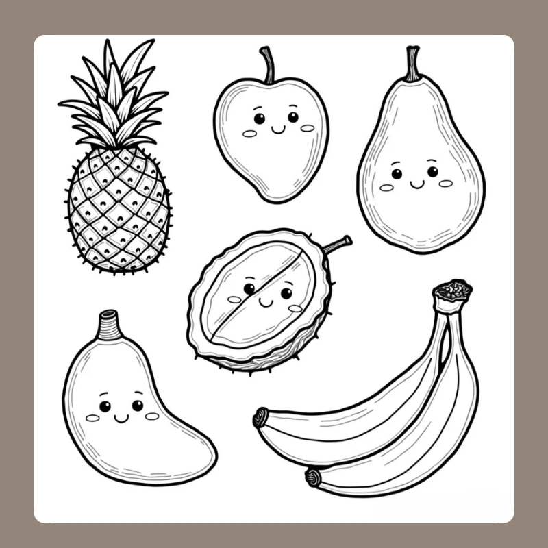 tranh tô màu các loại quả 18