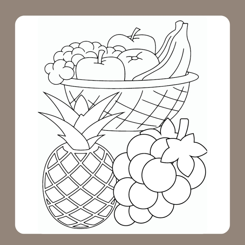 tranh tô màu các loại quả 21
