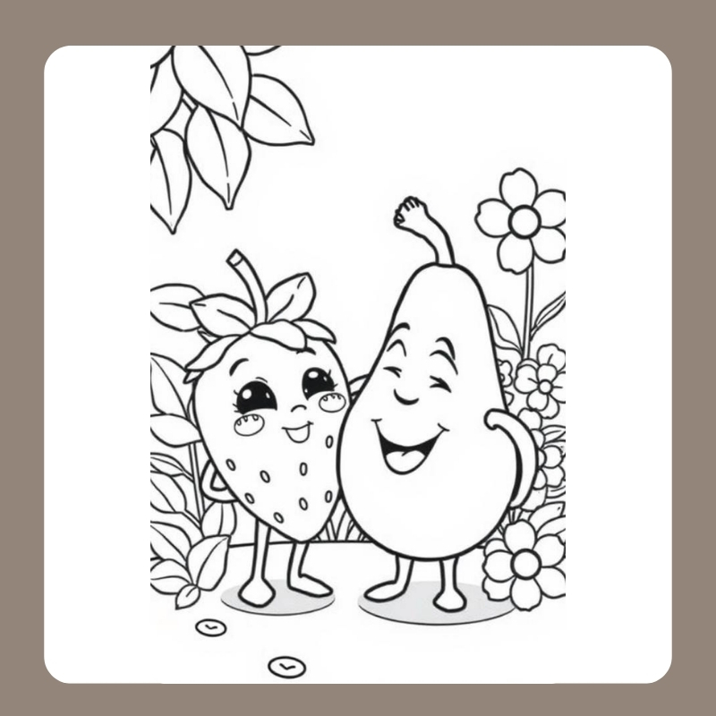 tranh tô màu các loại quả 23