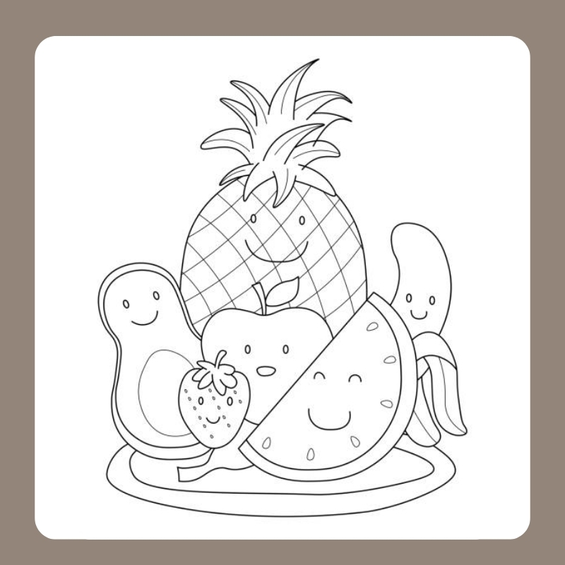 tranh tô màu các loại quả 24