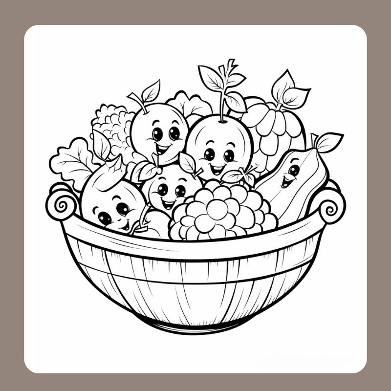 tranh tô màu các loại quả 26