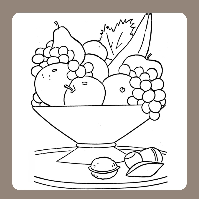 tranh tô màu các loại quả 7