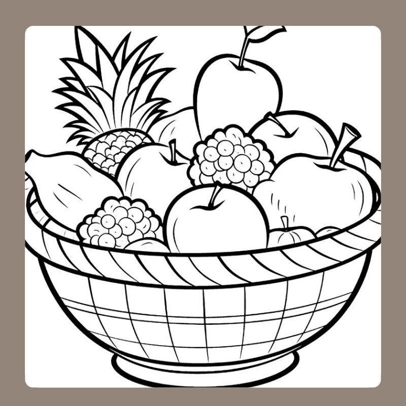 tranh tô màu các loại rau củ quả