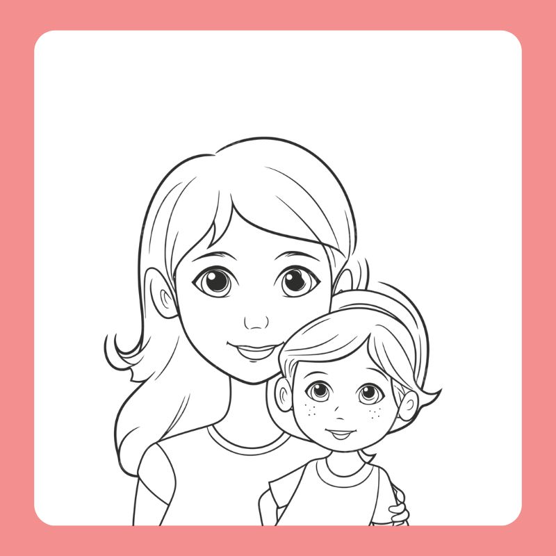 tranh tô màu chân dung mẹ (12)