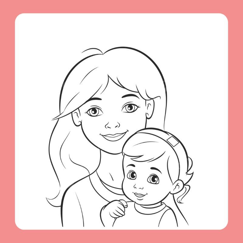 tranh tô màu chân dung mẹ (15)