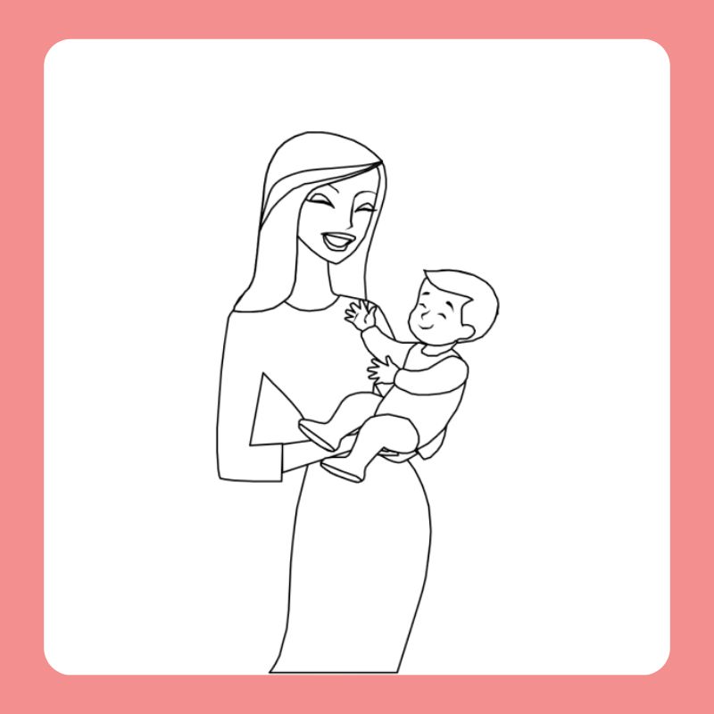 tranh tô màu chân dung mẹ (20)