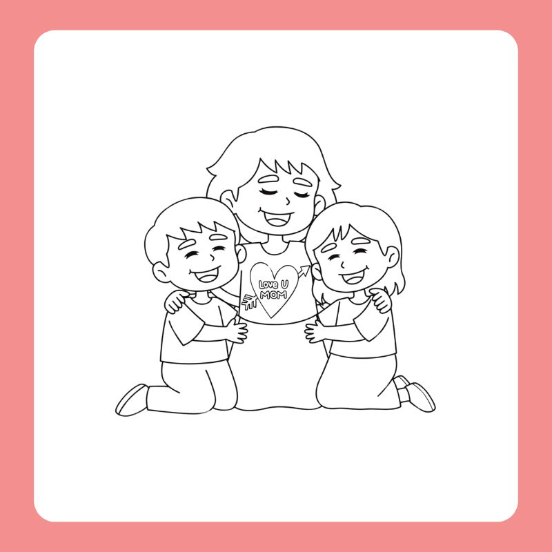 tranh tô màu chân dung mẹ (22)