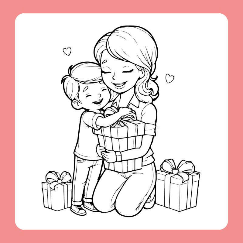 tranh tô màu chân dung mẹ (23)