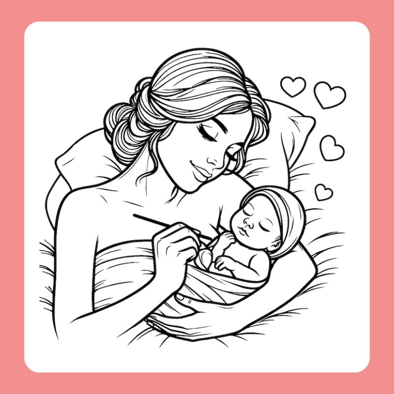 tranh tô màu chân dung mẹ (25)