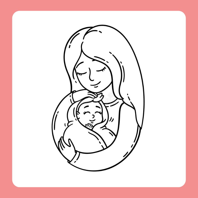 tranh tô màu chân dung mẹ (5)