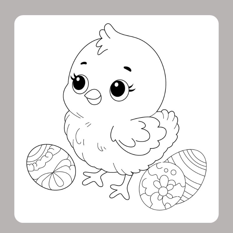 tranh tô màu con gà con (12)