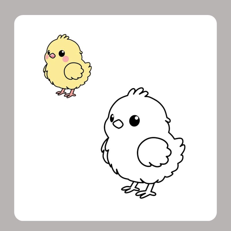 tranh tô màu con gà con (14)