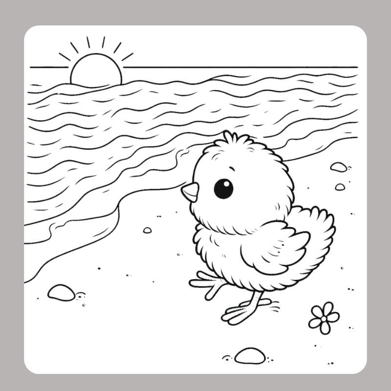 tranh tô màu con gà con (15)